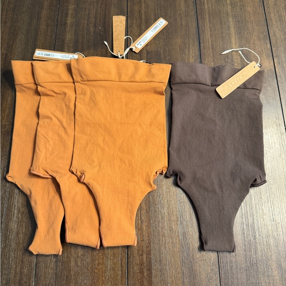 SKIMS Other - SKIMS Everyday Sculpt High Waist Thong Bundle 4 Pack XXS Bronze/Espresso NWT